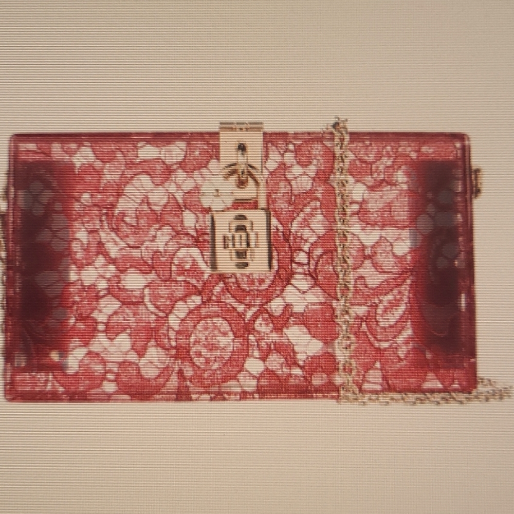 Dolce & Gabbana Taormina Lace Box Clutch Red